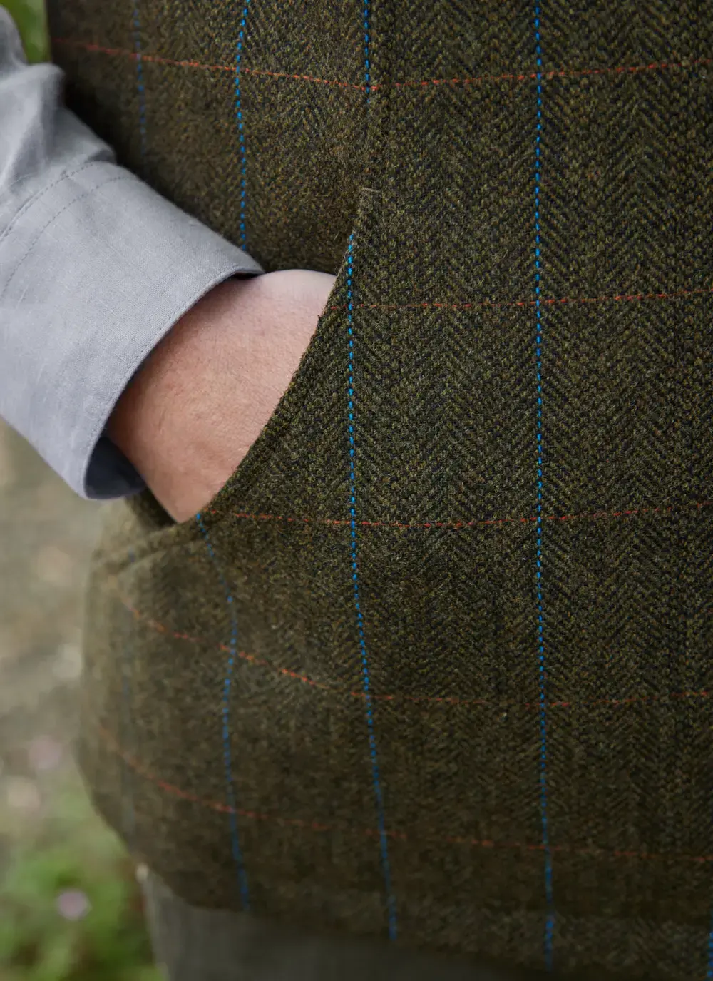 James Overcheck Tweed Gilet