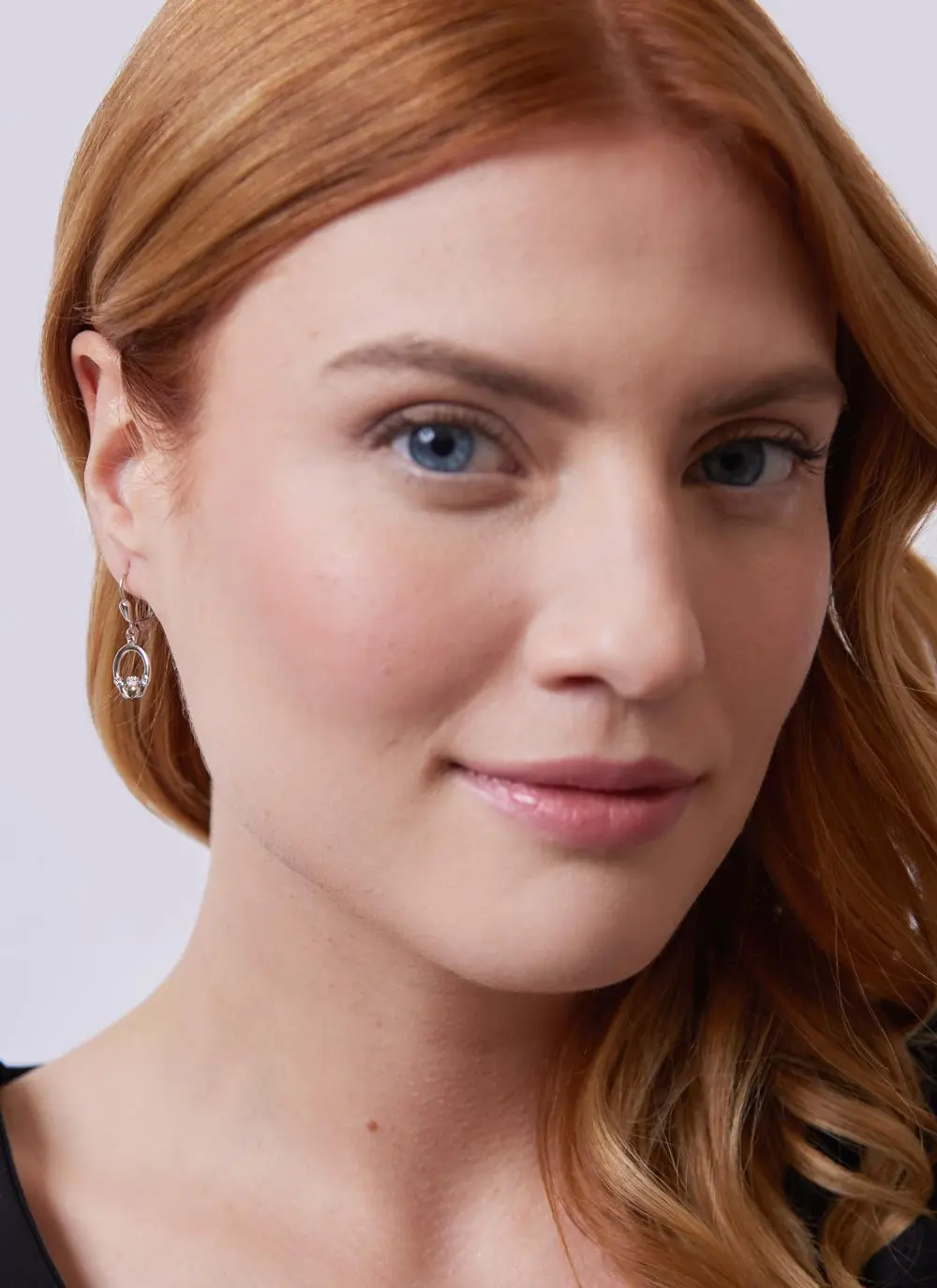 10ct Gold & Sterling Silver Claddagh Drop Earrings