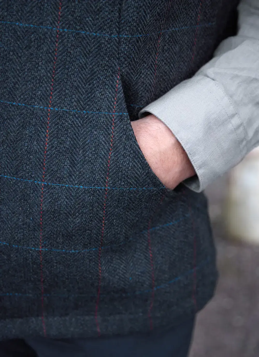 James Overcheck Tweed Gilet