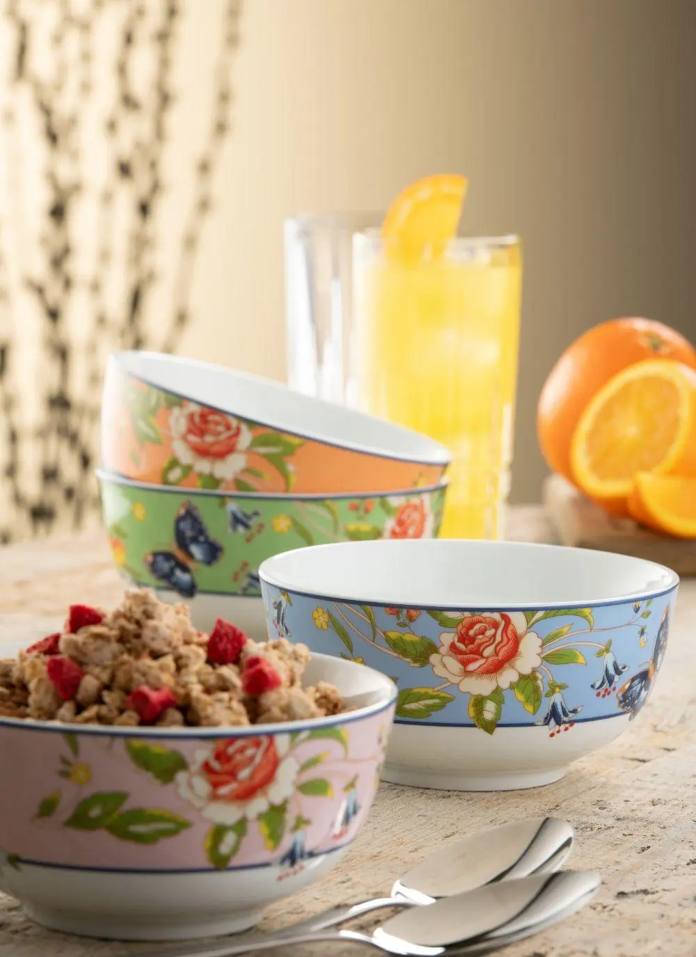 Aynsley Cottage Garden Cereal Bowls Set of 4