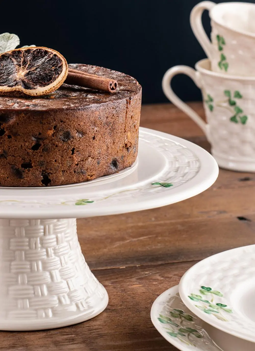 Belleek Shamrock Cake Stand