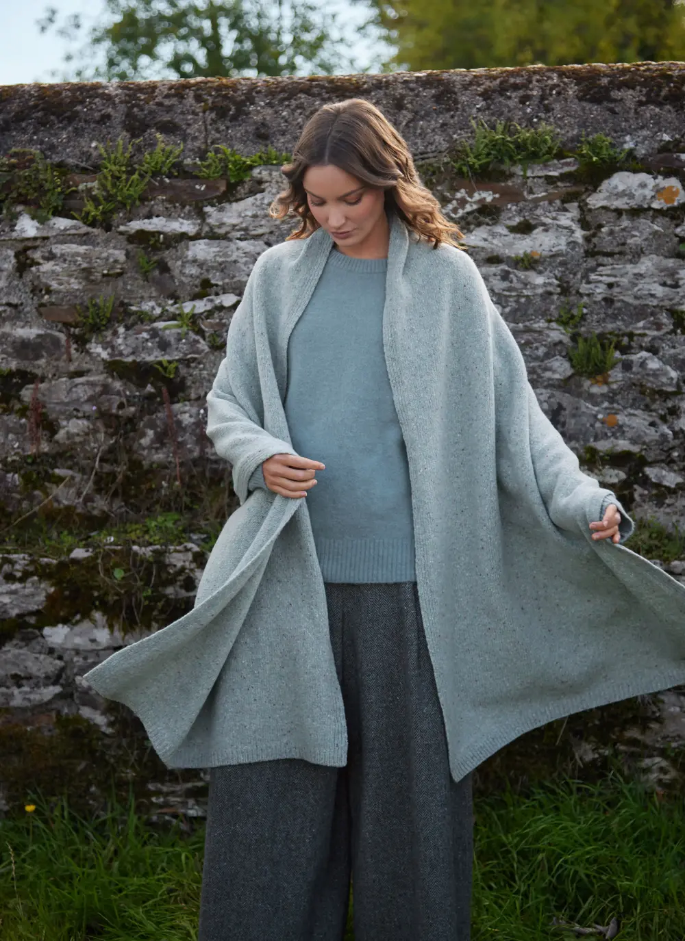 Personalized Cashmere/Wool Donegal Travel Wrap