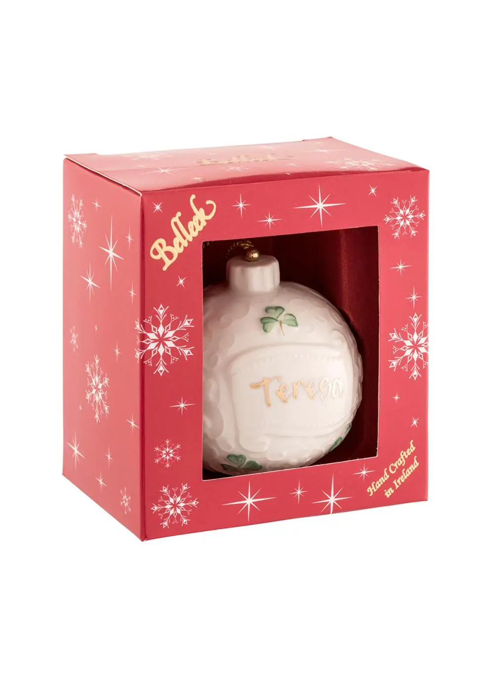 Belleek Personalized Bauble Ornament