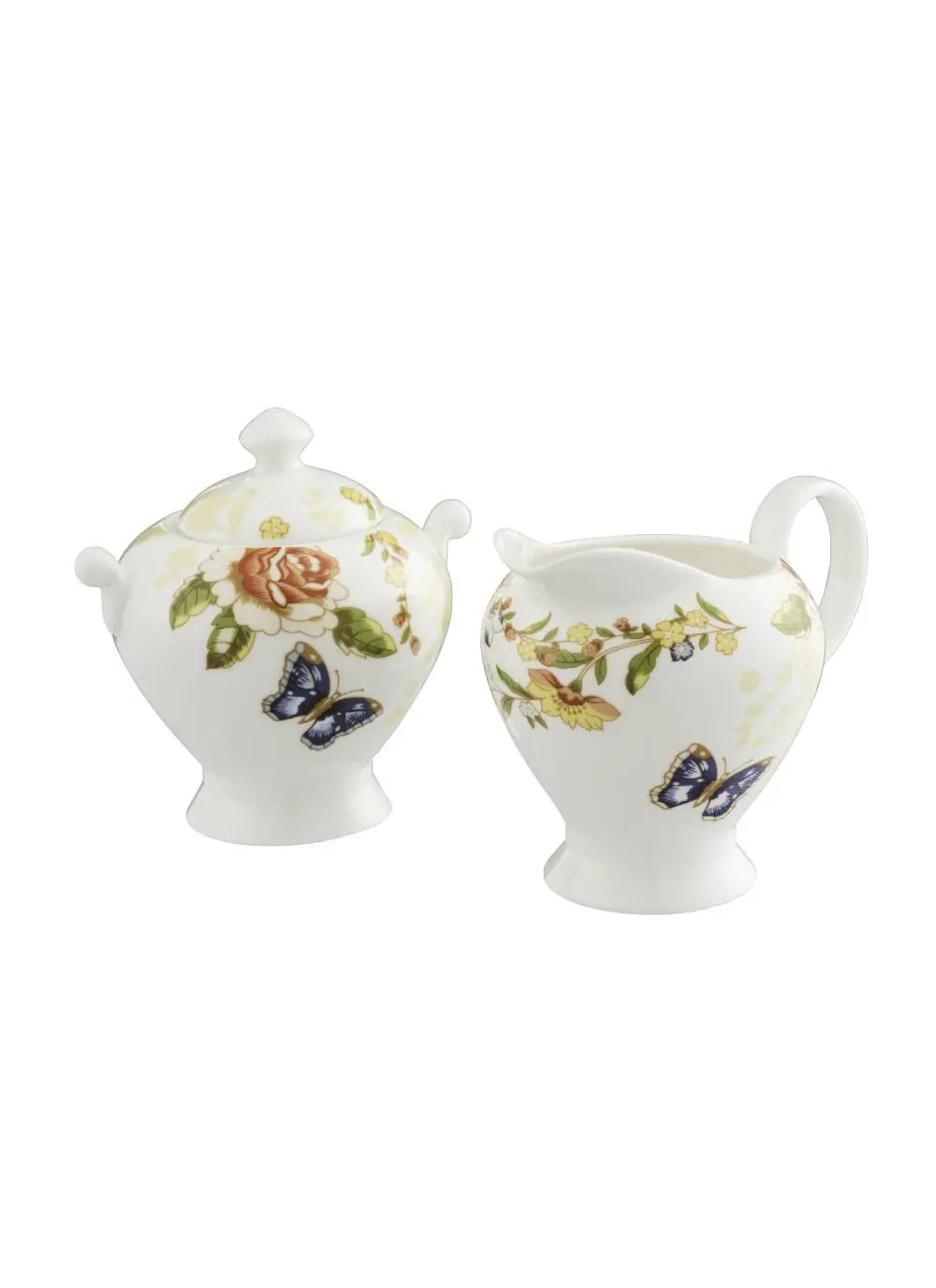 Cottage Garden Sugar Bowl & Creamer Set