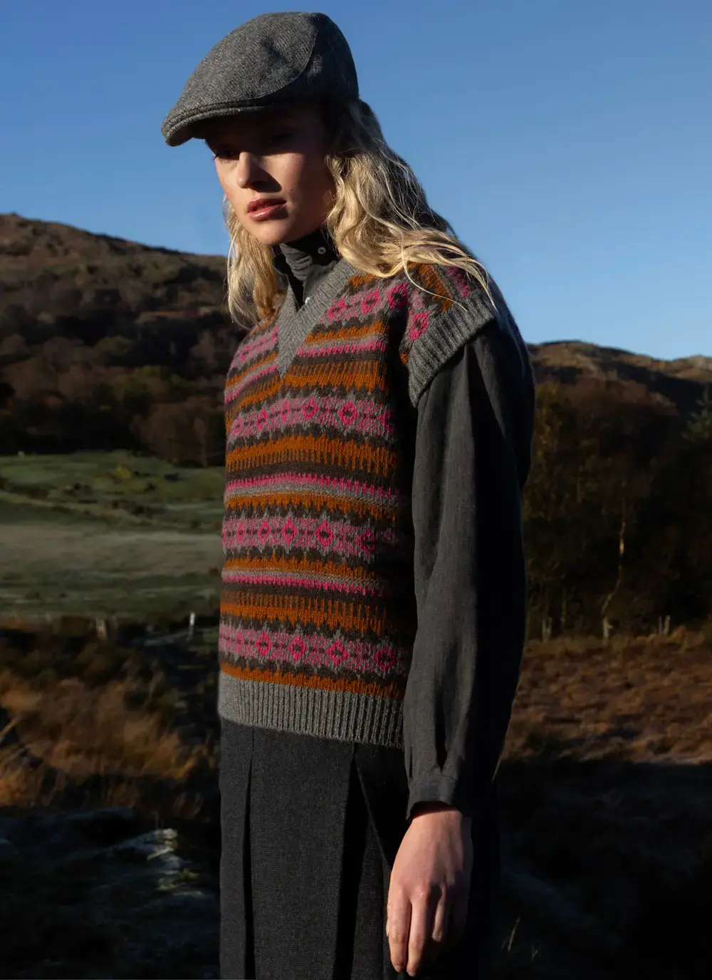 Fisherman Lambswool Fairisle Slipover