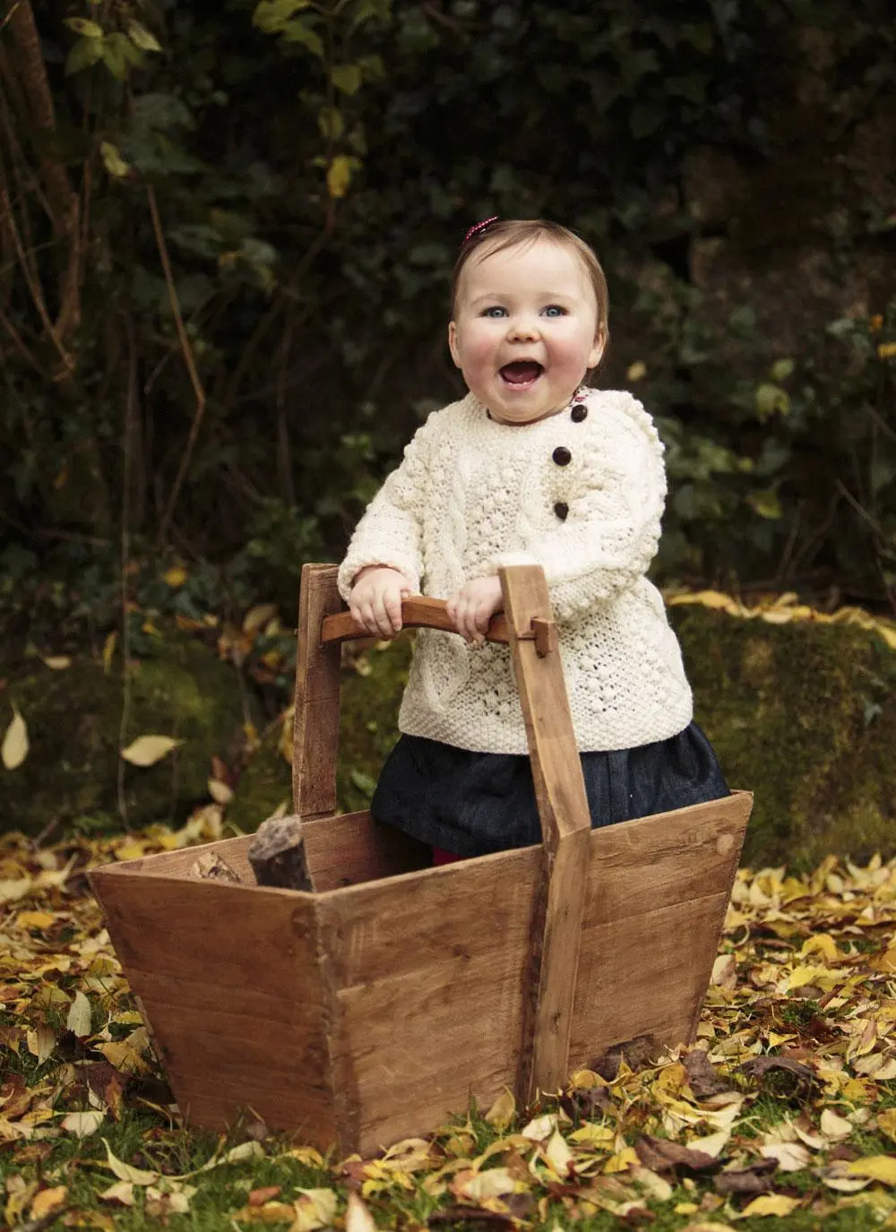 Baby Hand-Knit Aran Hoodie