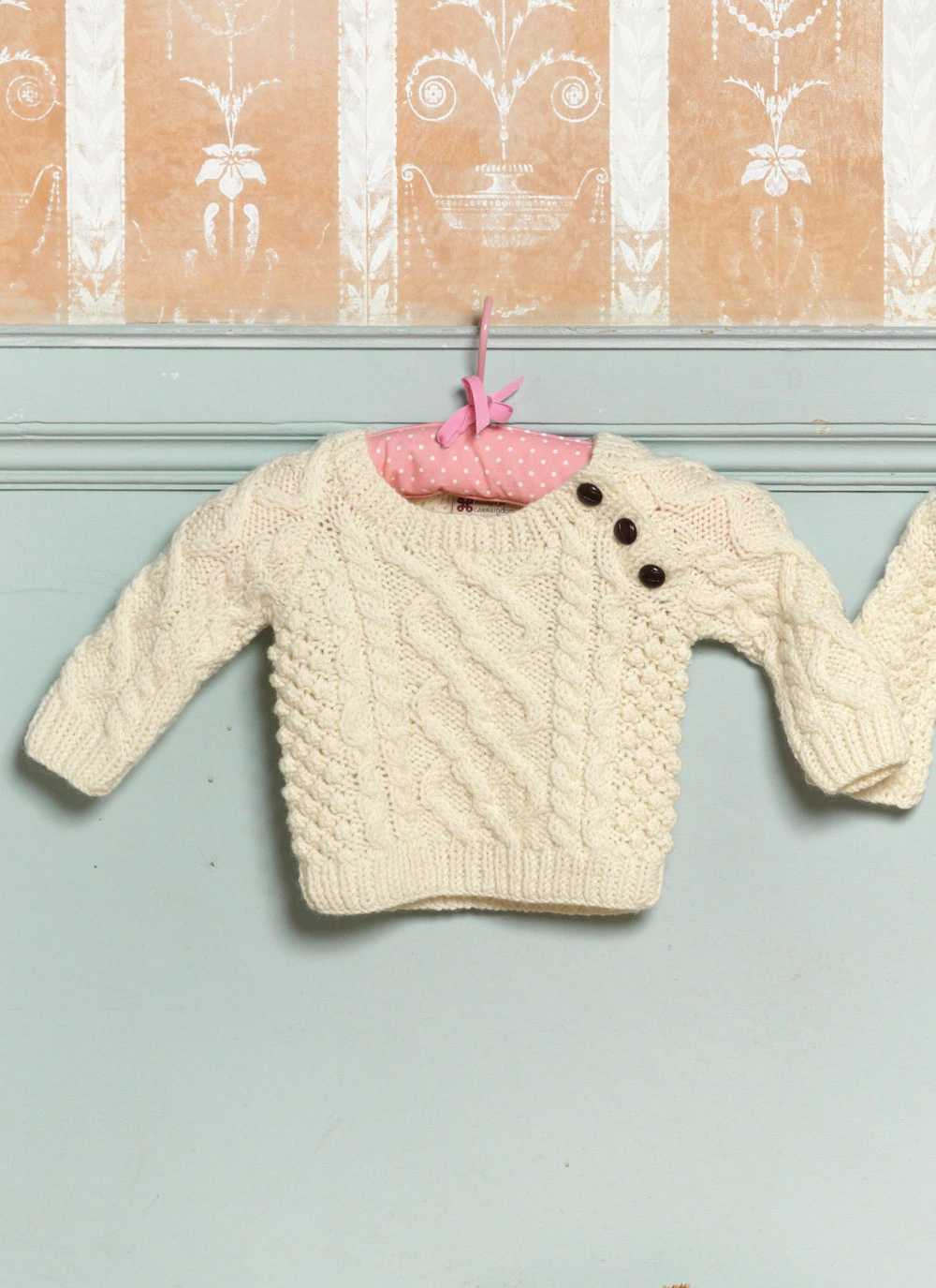Baby Hand-Knit Aran Sweater