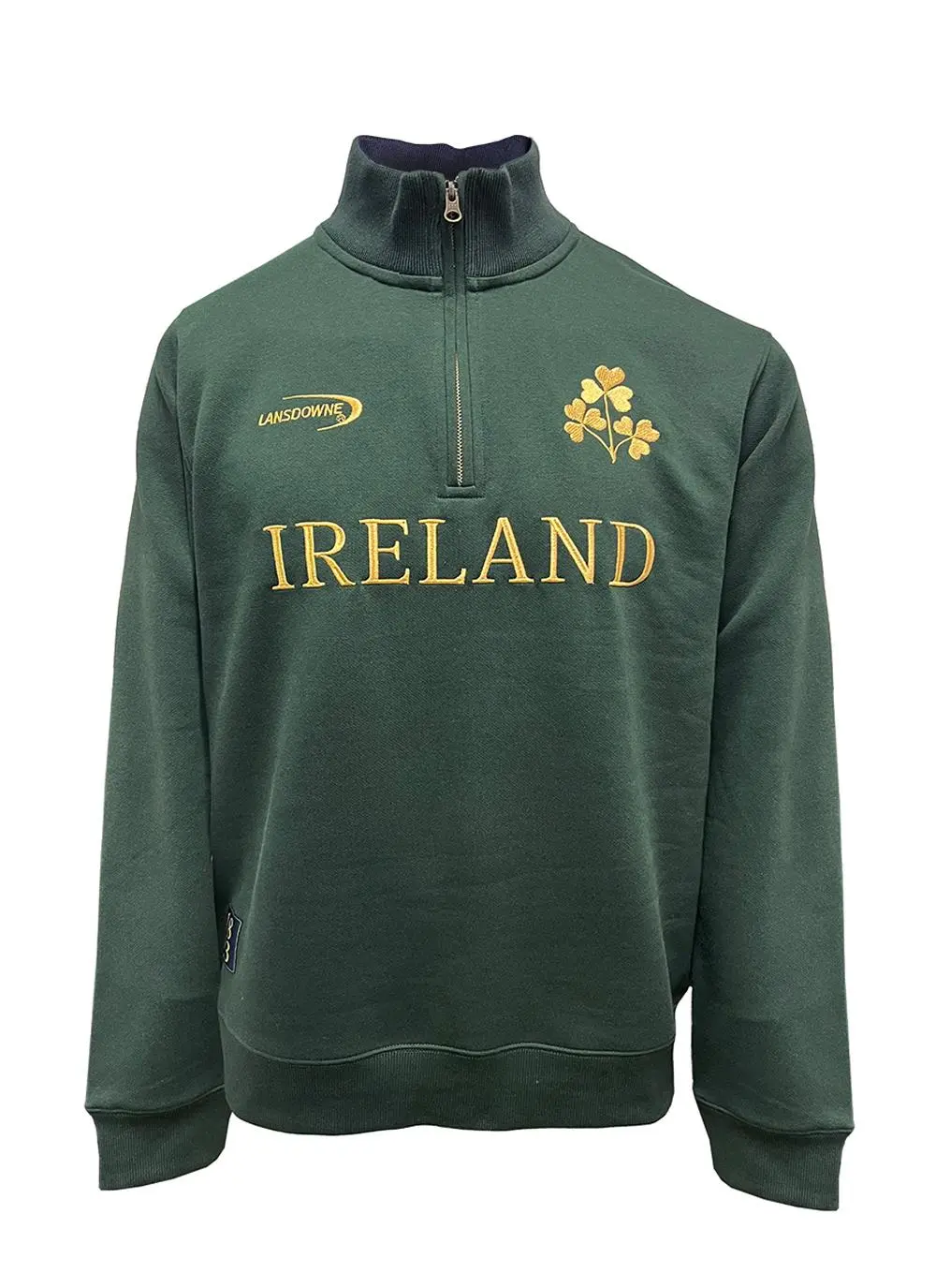 Ireland Gold Shamrock Quarter Zip Top