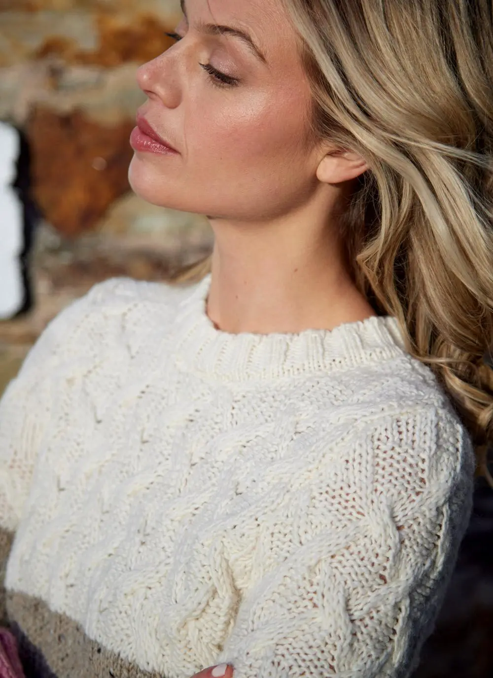 Tri-Band Cable Sweater