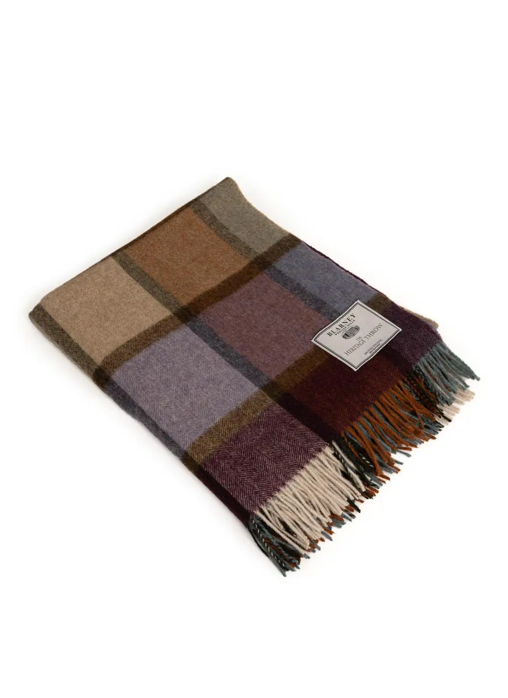 Pateley Damson Merino Wool Throw