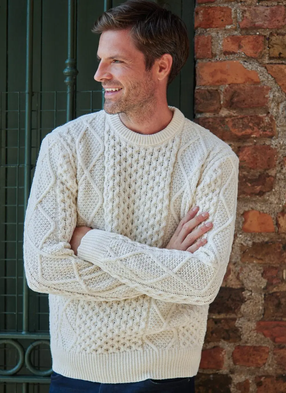 Connall Crew Neck Aran Sweater