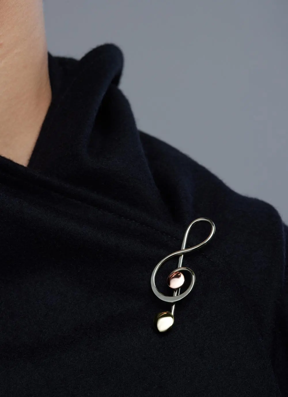 Treble Clef Brooch