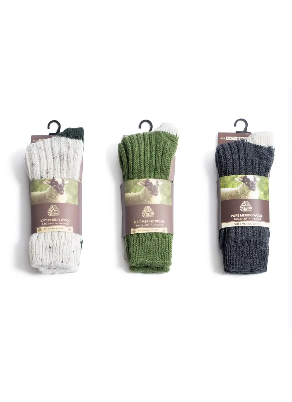 Set of 3 Mens Merino Wool Socks