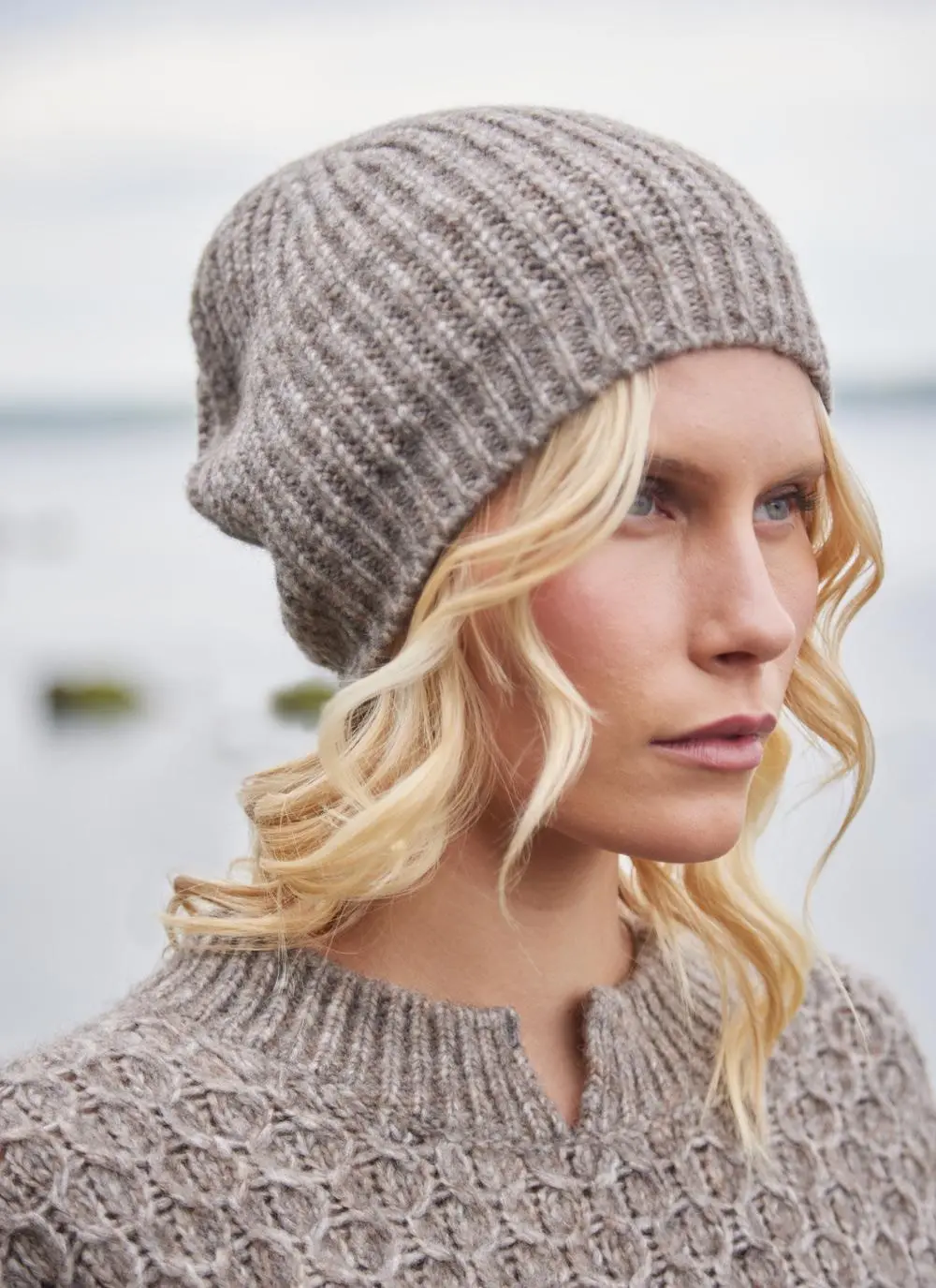 Fisherman Alpaca Ribbed Beanie