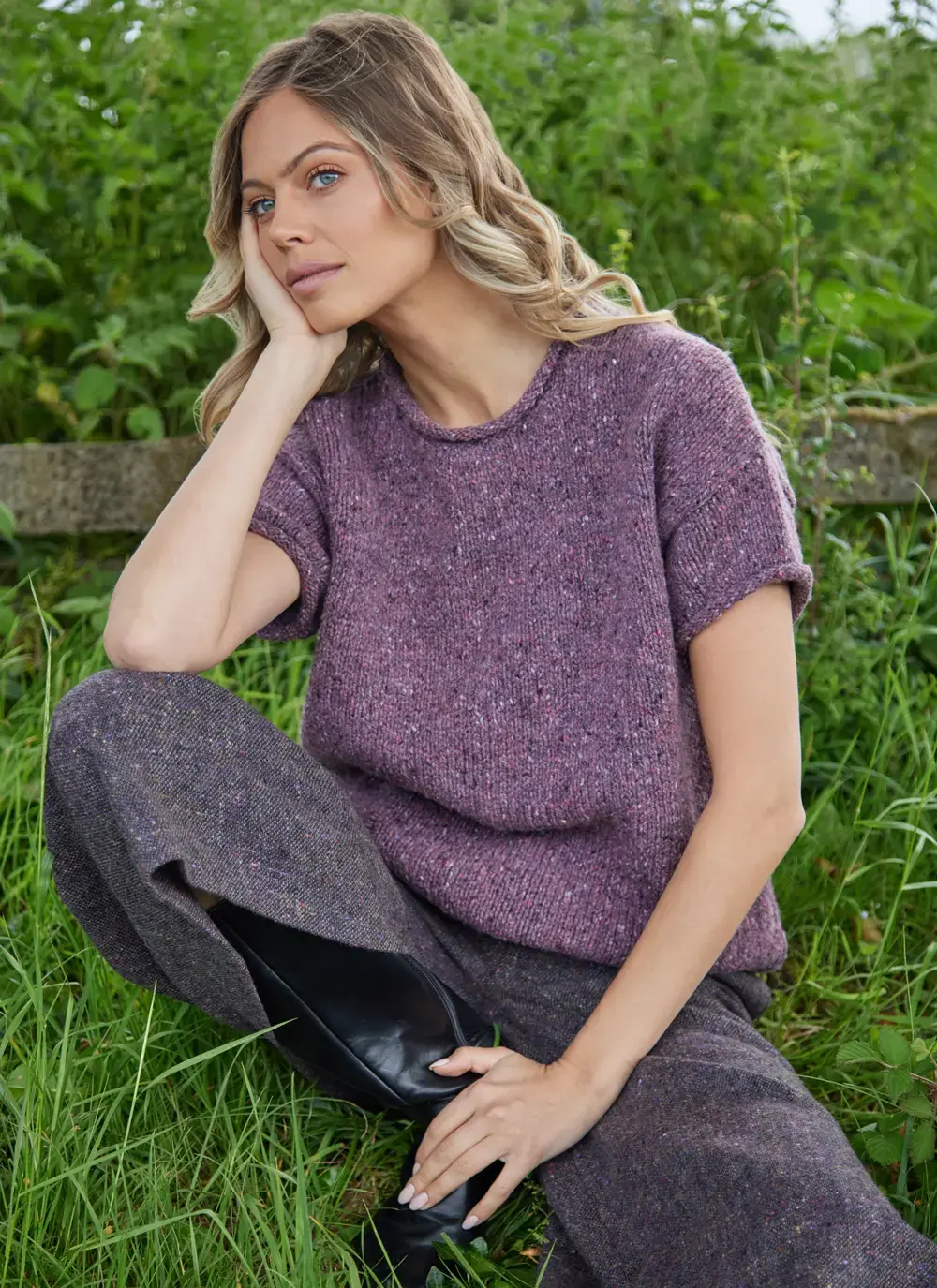 Fisherman Donegal Fleck T-Shirt Pocket Sweater