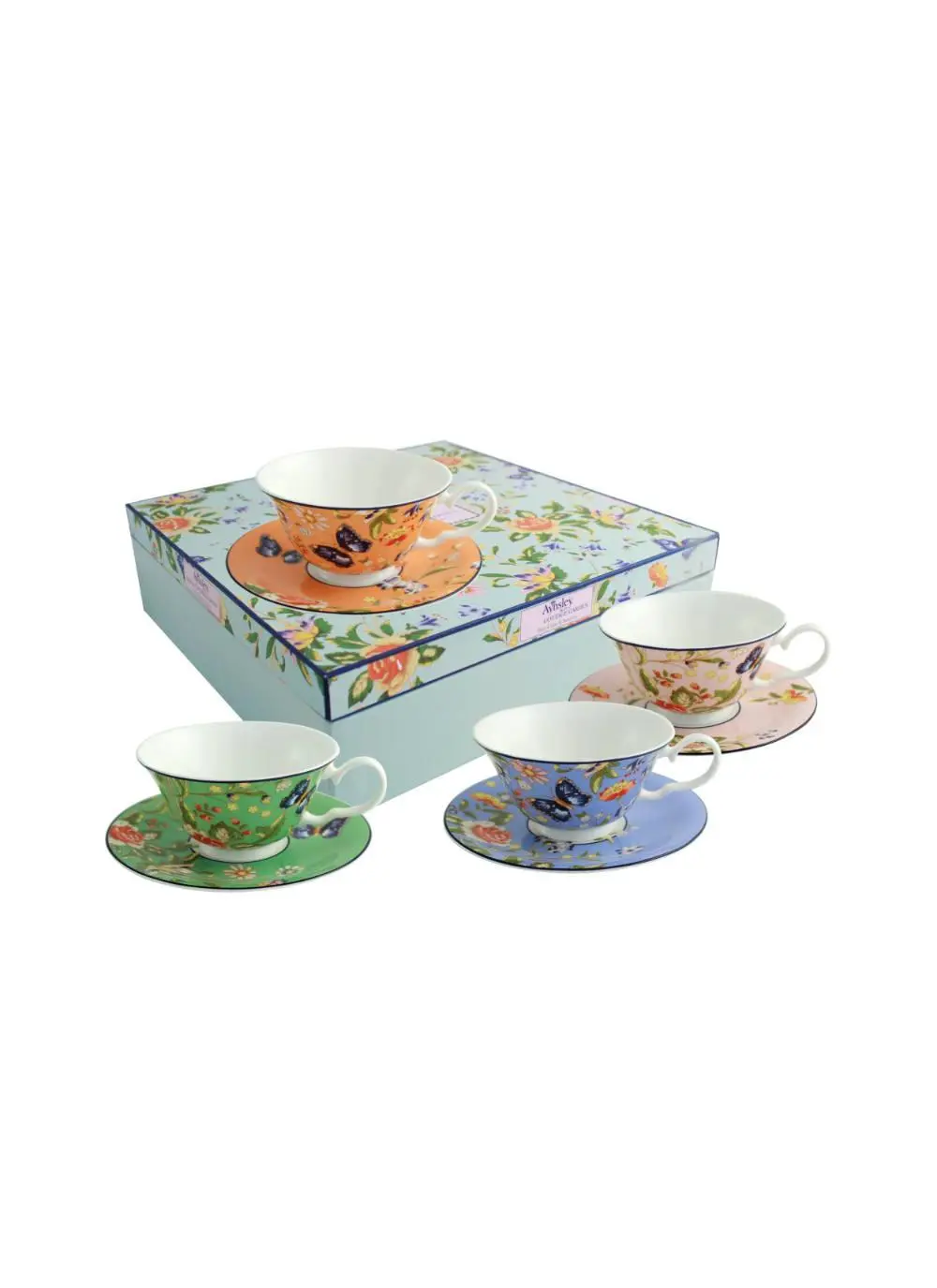 Cottage Garden Windsor Teacup & Saucer Set