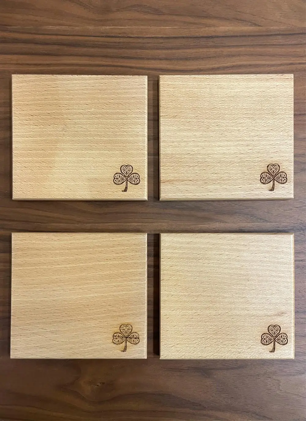 Shamrock Square Coasters Set of 4
