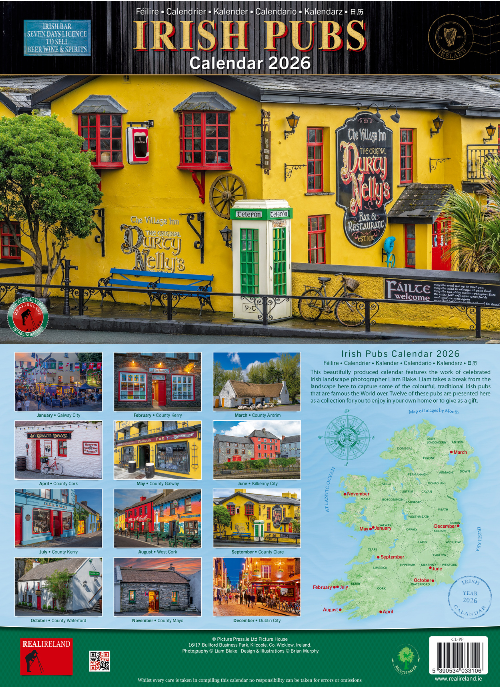 Irish Pubs 2026 Calendar