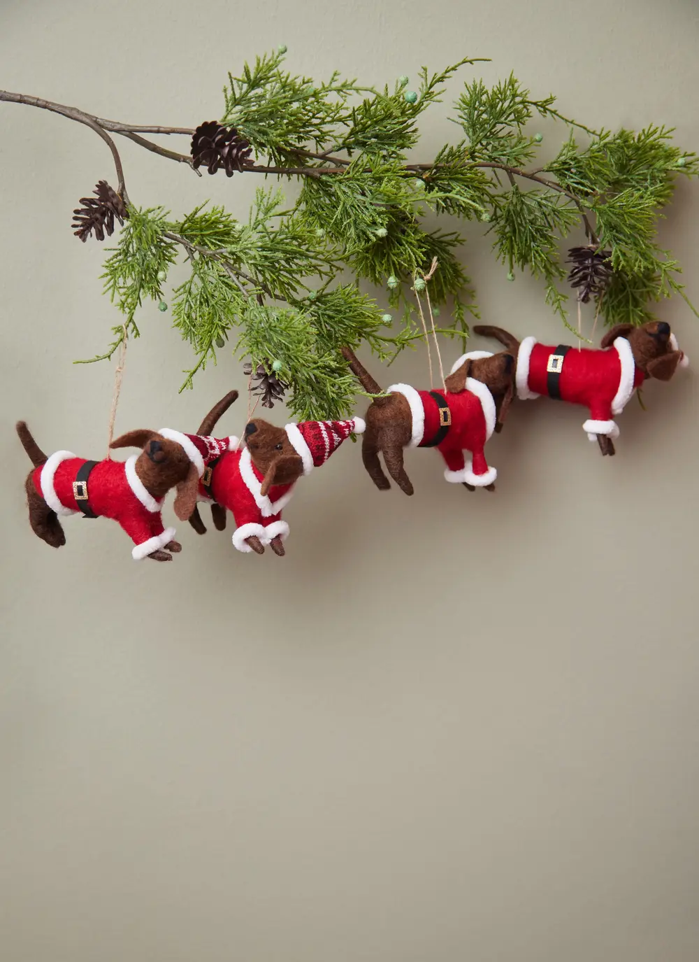 Christmas Dog Decoration Set Of 4