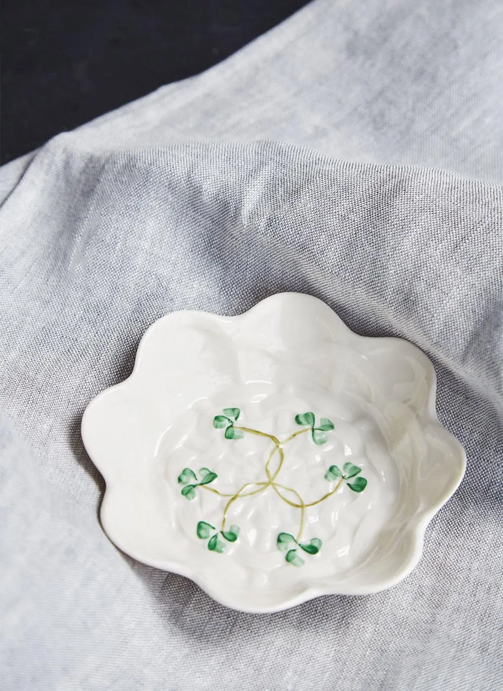 Belleek Shamrock Sweet Dish