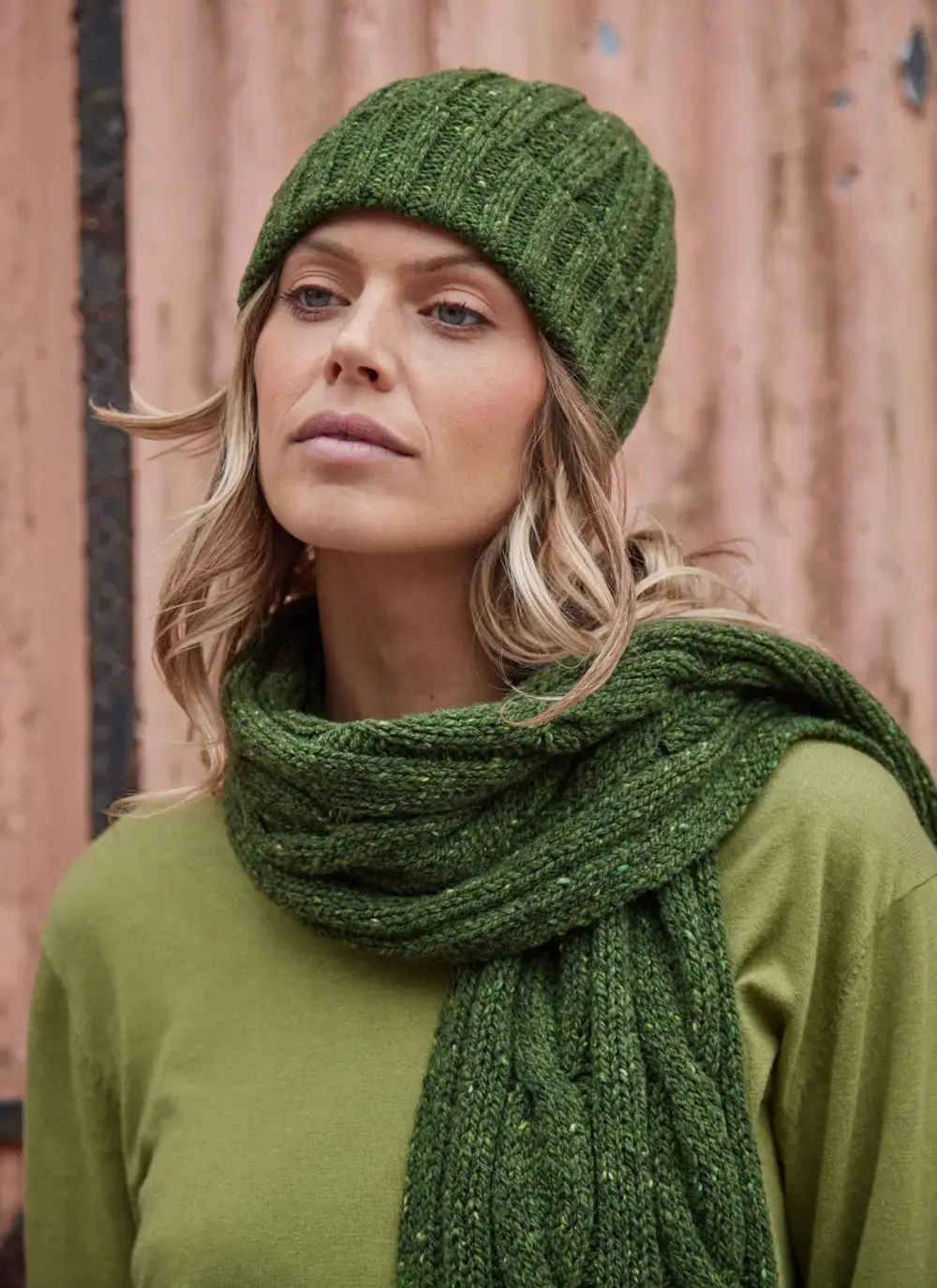 Fisherman Donegal Fleck Ribbed Beanie