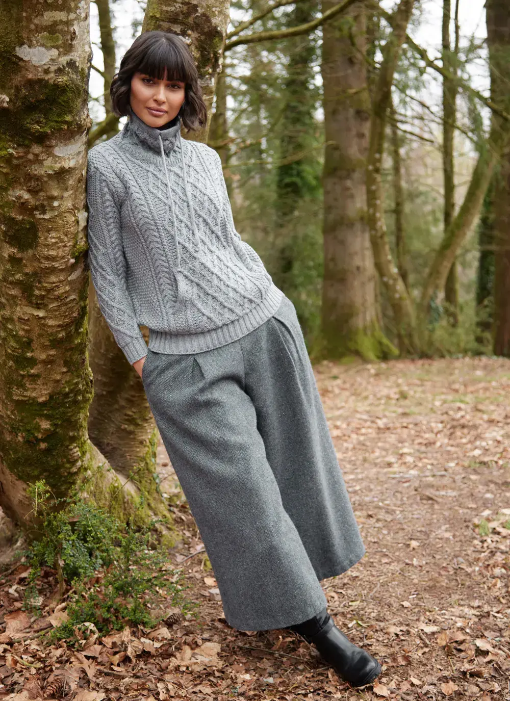 Aine Kangaroo Pocket Aran Sweater