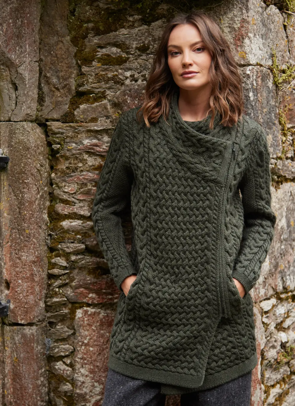 Kitty Aran Biker Coatigan