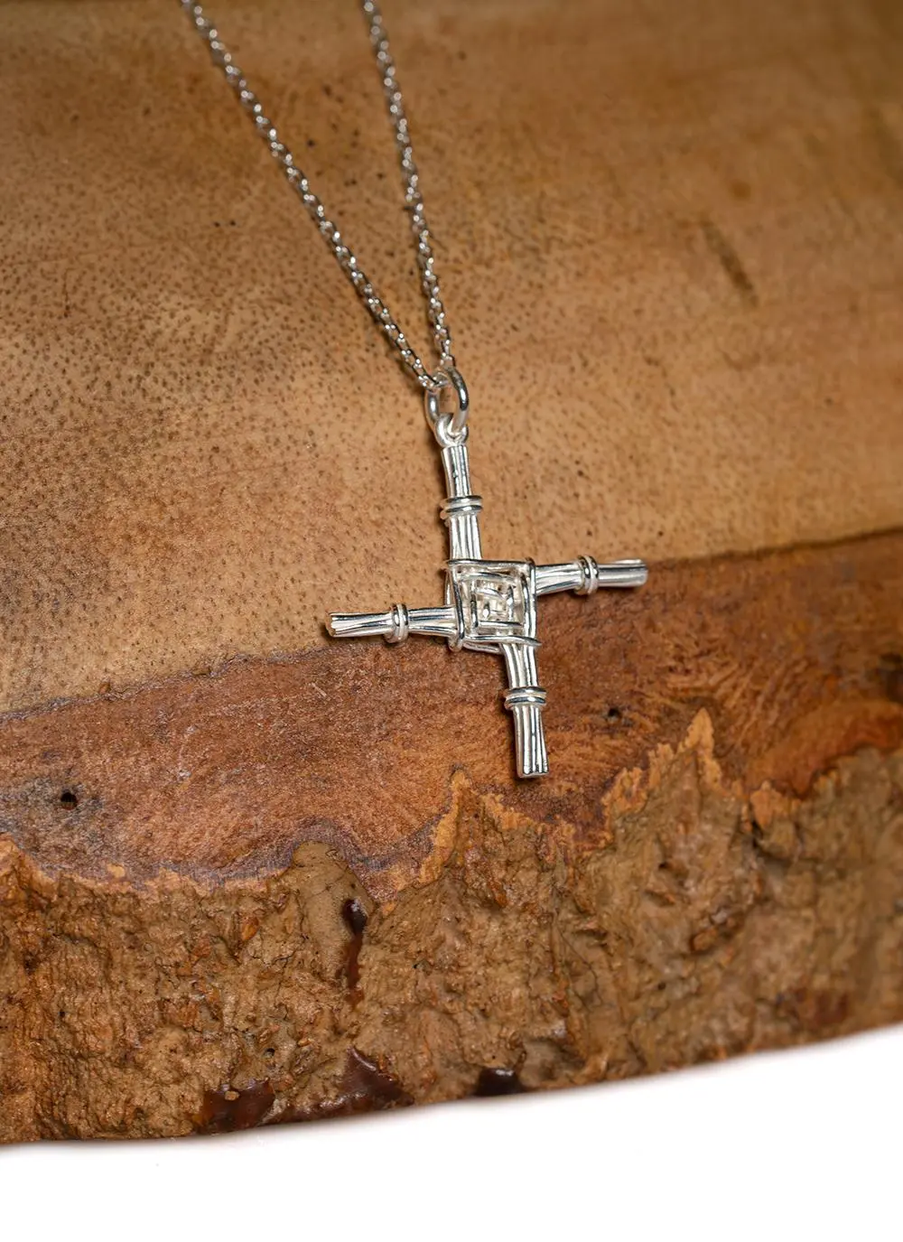 Large Sterling Silver St. Brigid's Cross Pendant