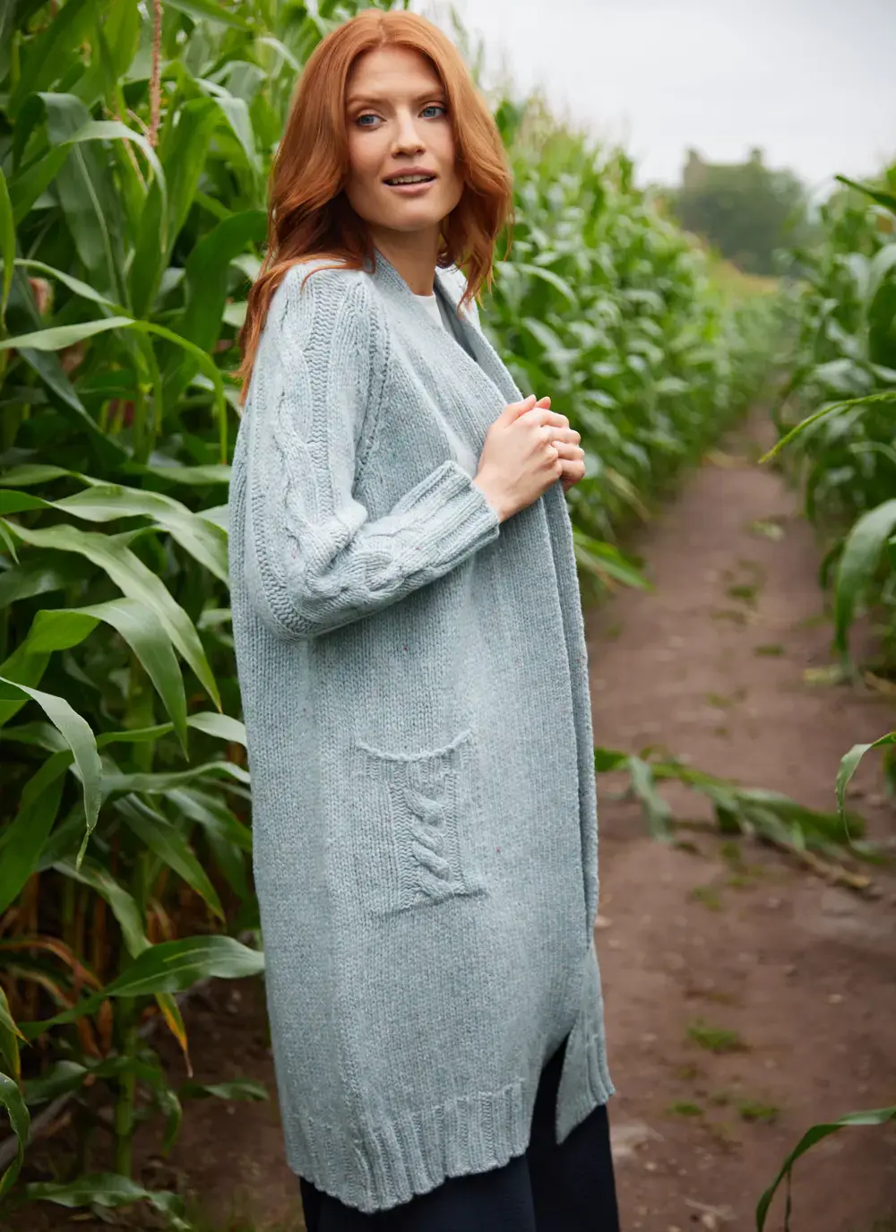 Sofia Wool Cashmere Long Cardigan