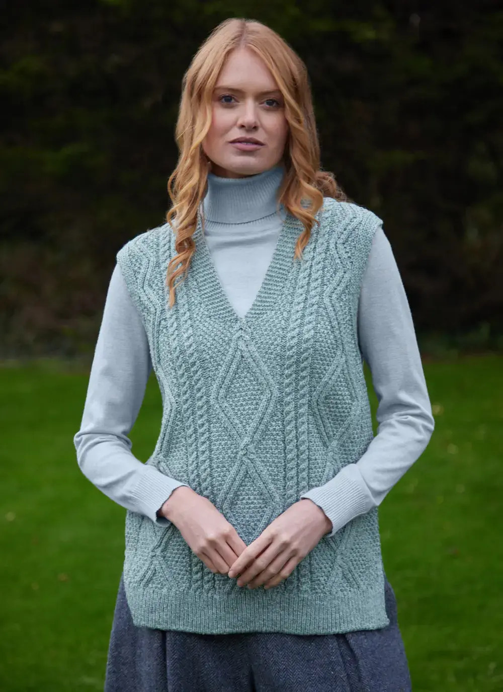 Cara Sleeveless V-Neck Sweater