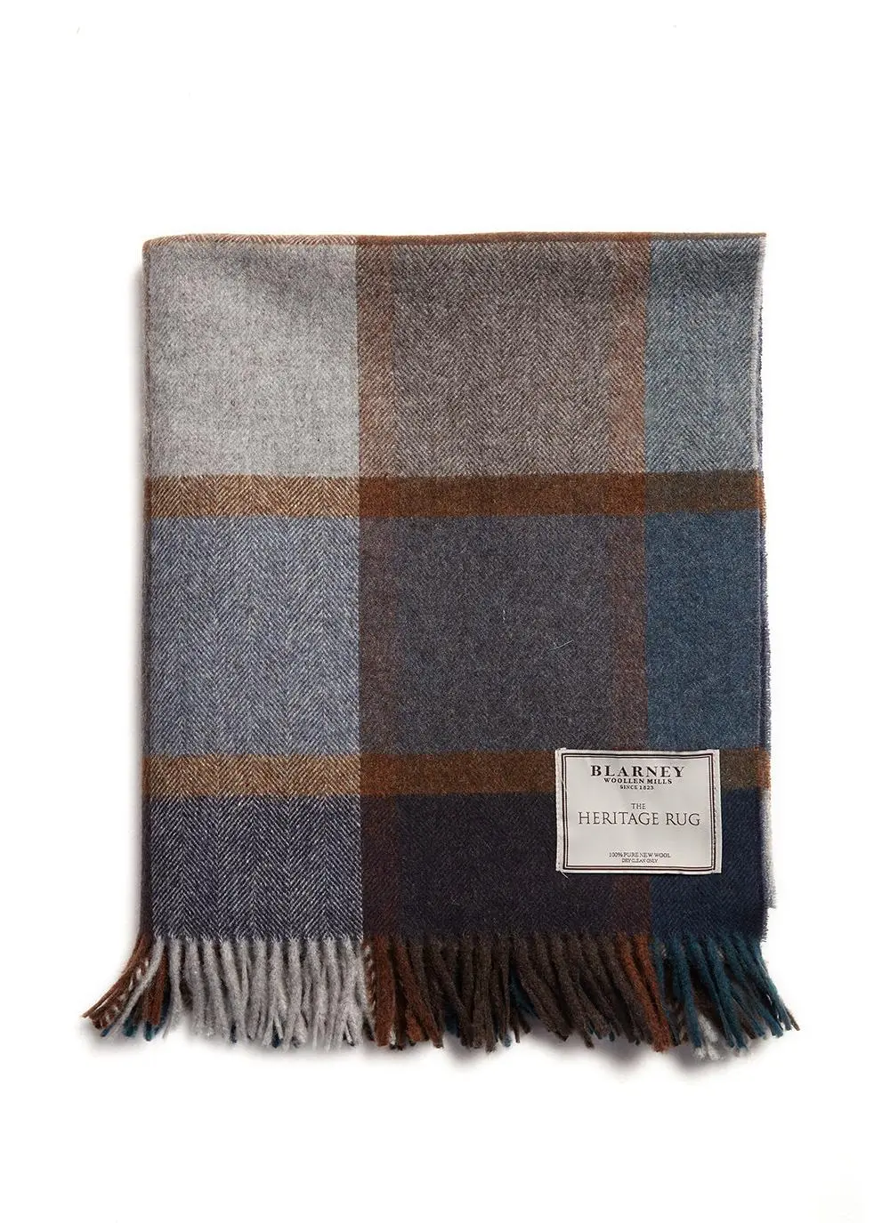 Pateley Blue Heritage Merino Wool Throw
