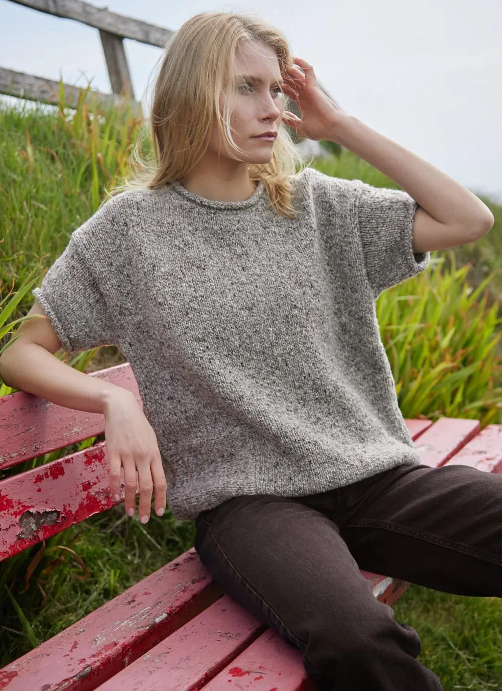 Fisherman Donegal Fleck T-Shirt Pocket Sweater