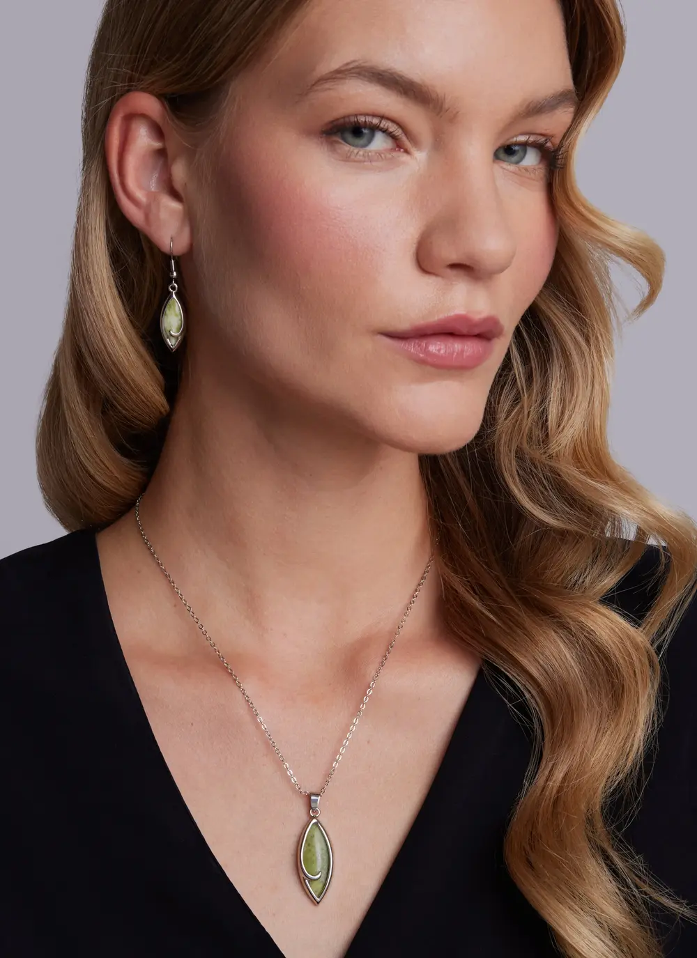 Connemara Marble Ellipse Pendant