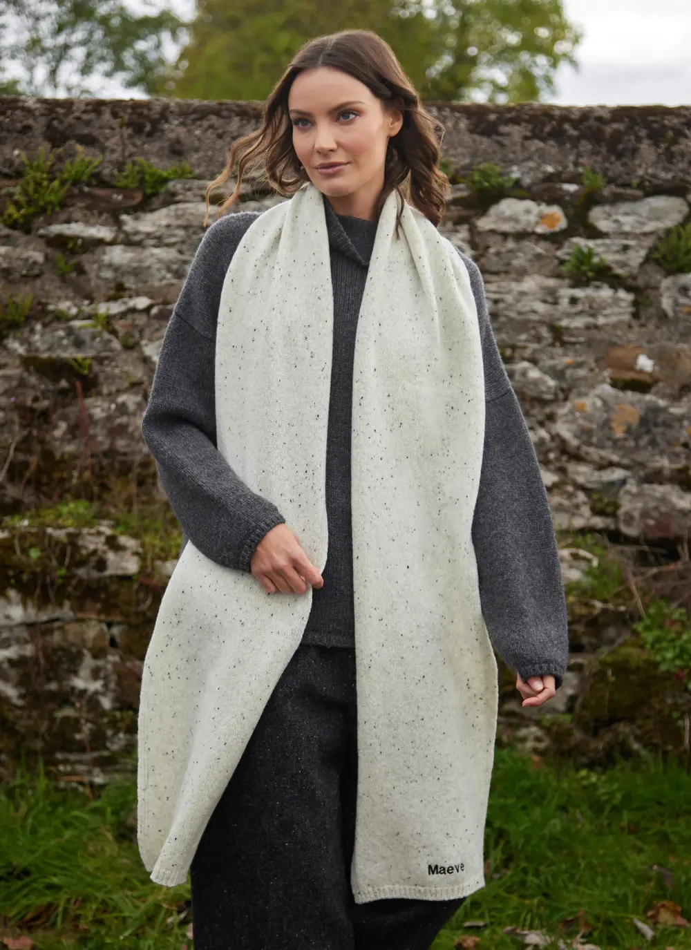 Personalized Cashmere/Wool Donegal Scarf