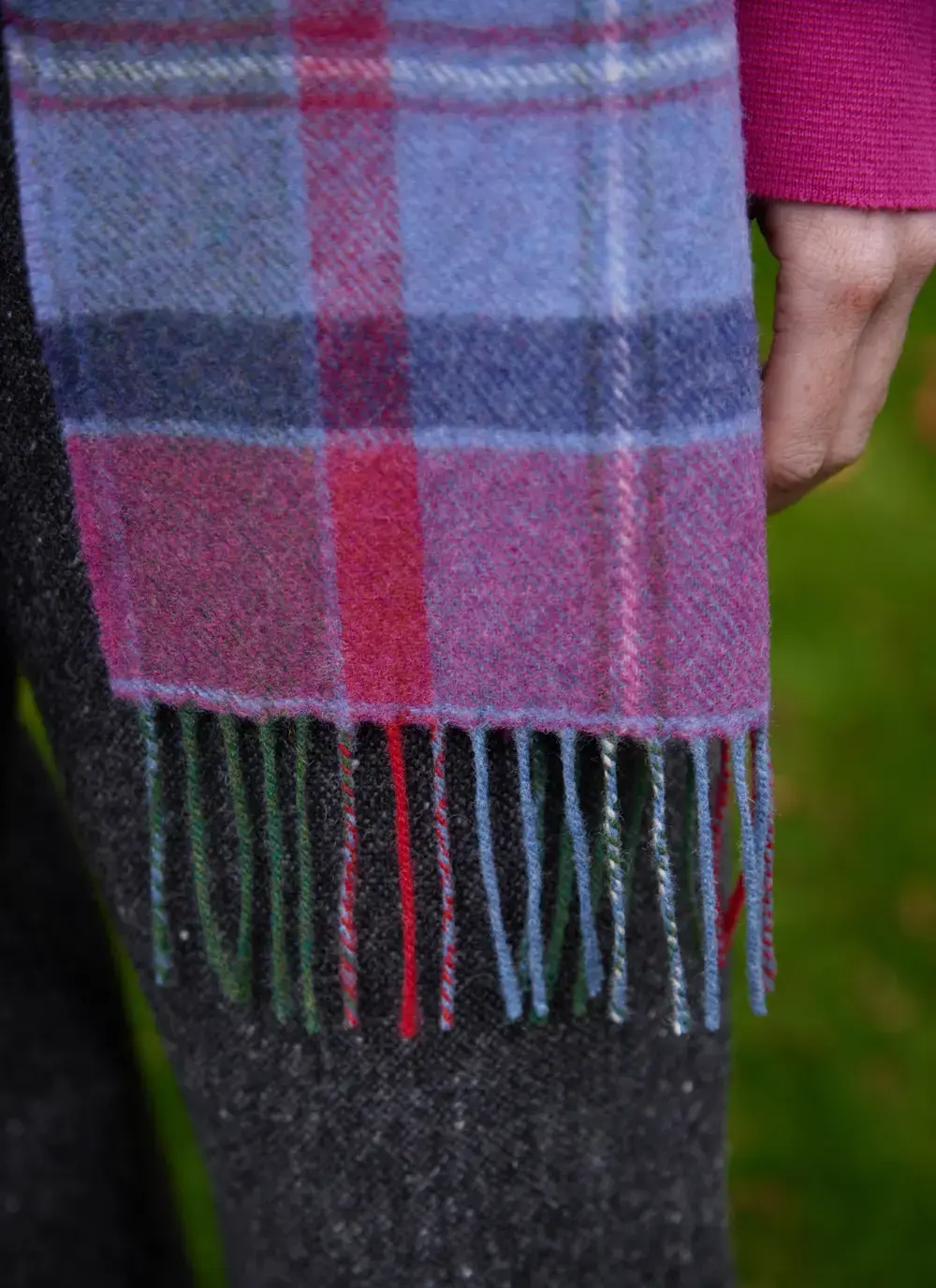 Long Lambswool Fringed Scarf