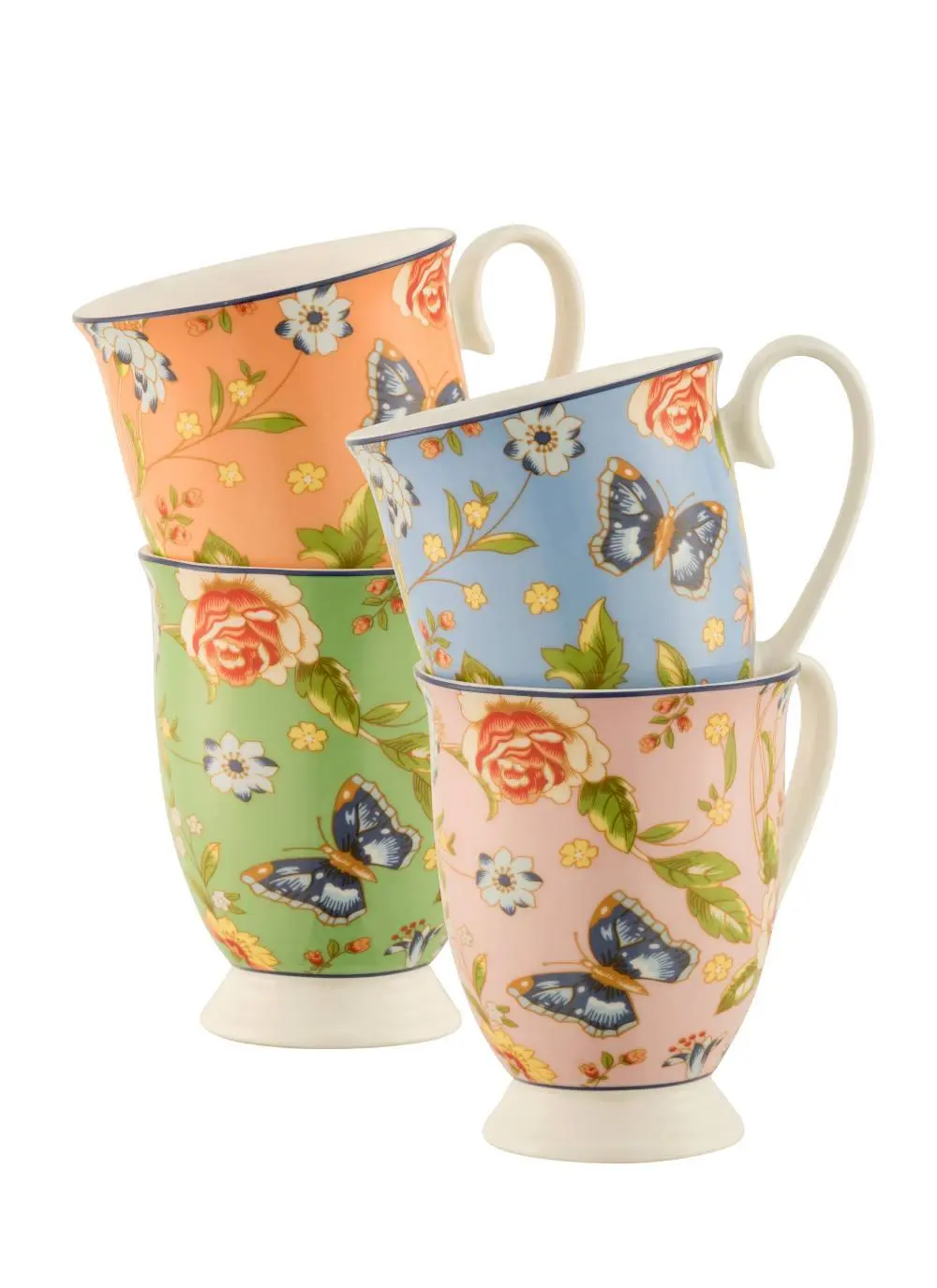 Cottage Garden Footed Mugs