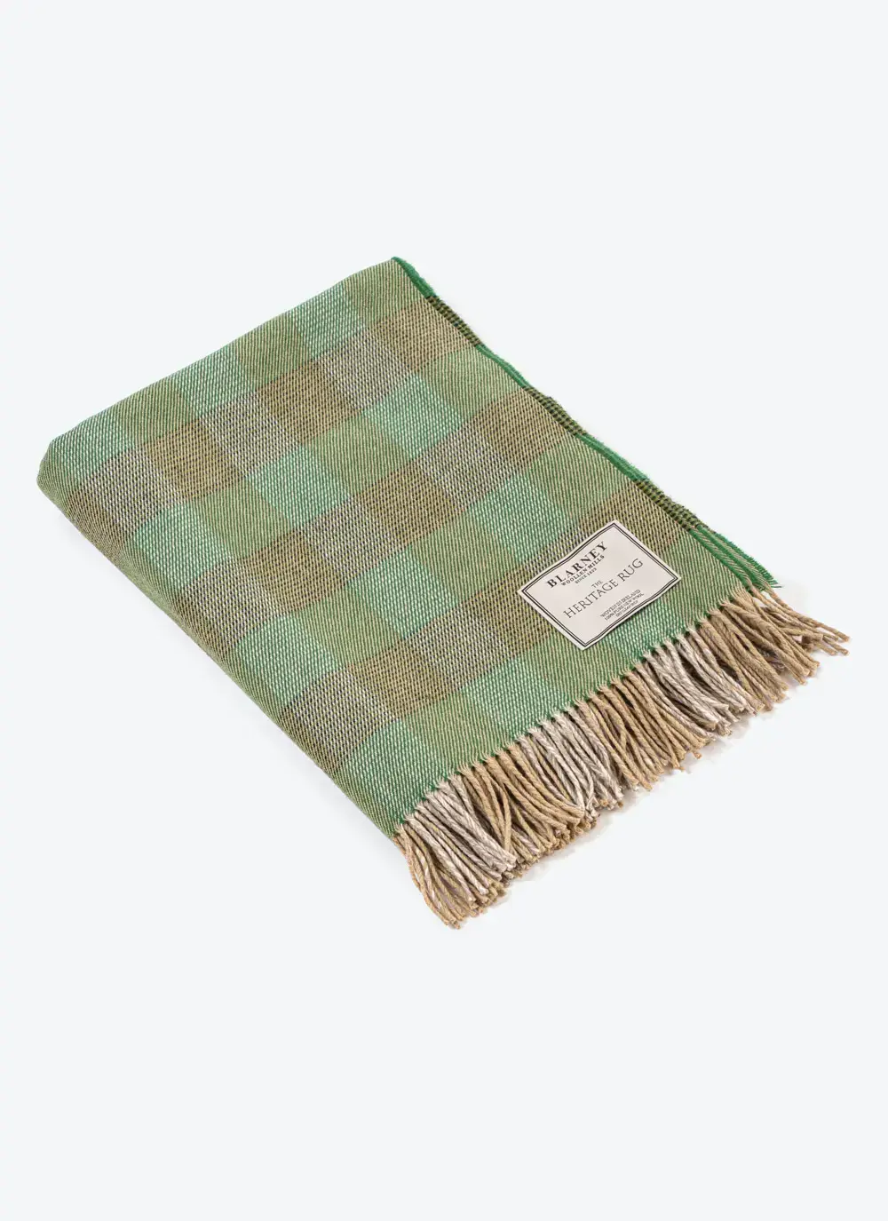 Enya Green Supersoft Lambswool Throw