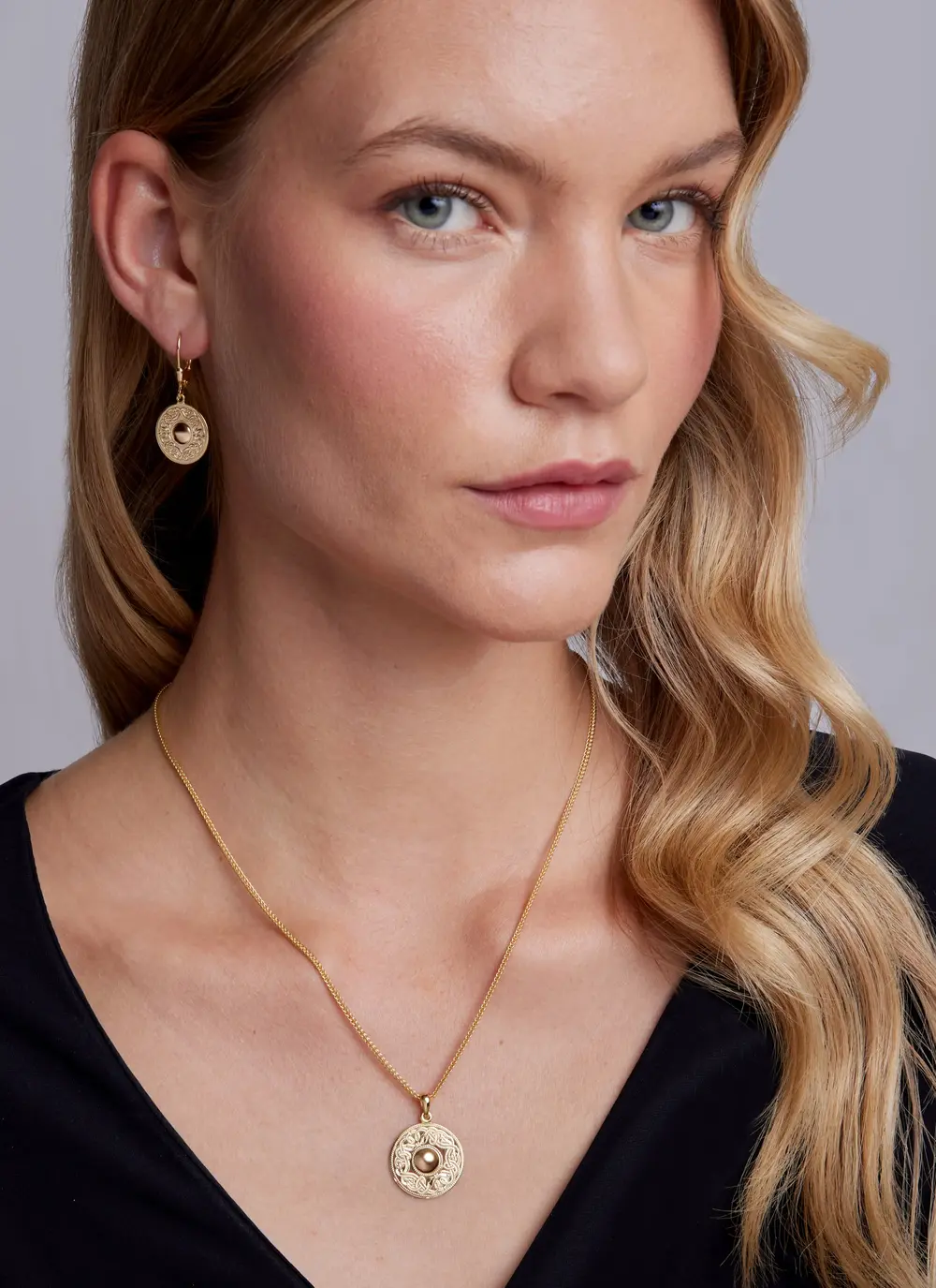 14ct Gold Vermeil Celtic Warrior Earrings