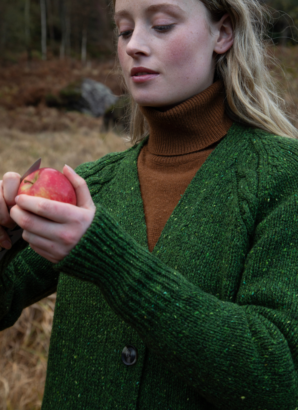 Fisherman Donegal Raglan Cable Cardigan