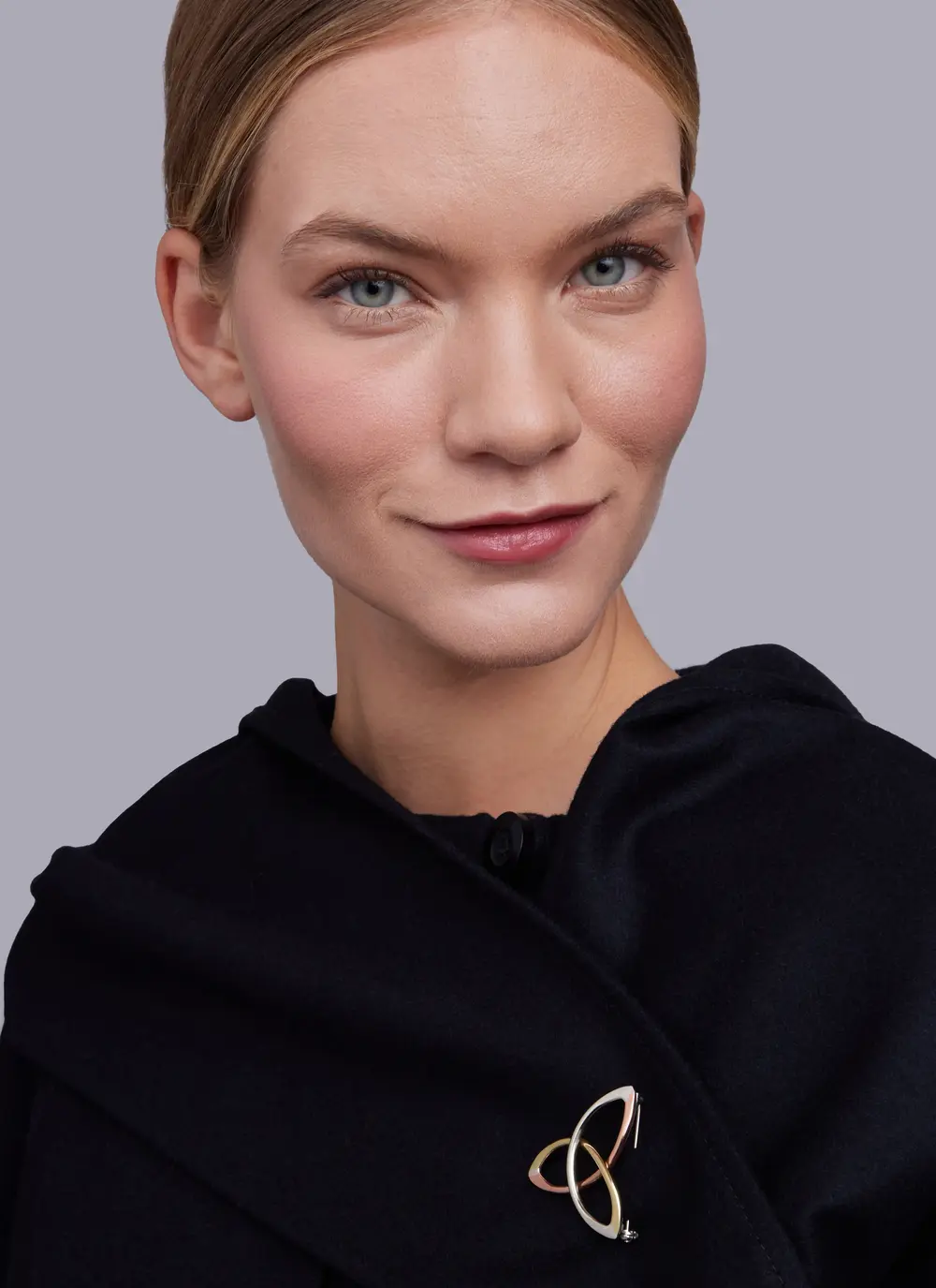 Tri Color Trinity Knot Brooch