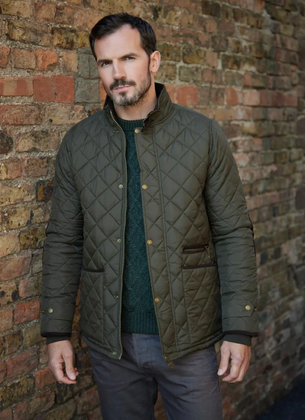 Cord Trim Quilted Jacket