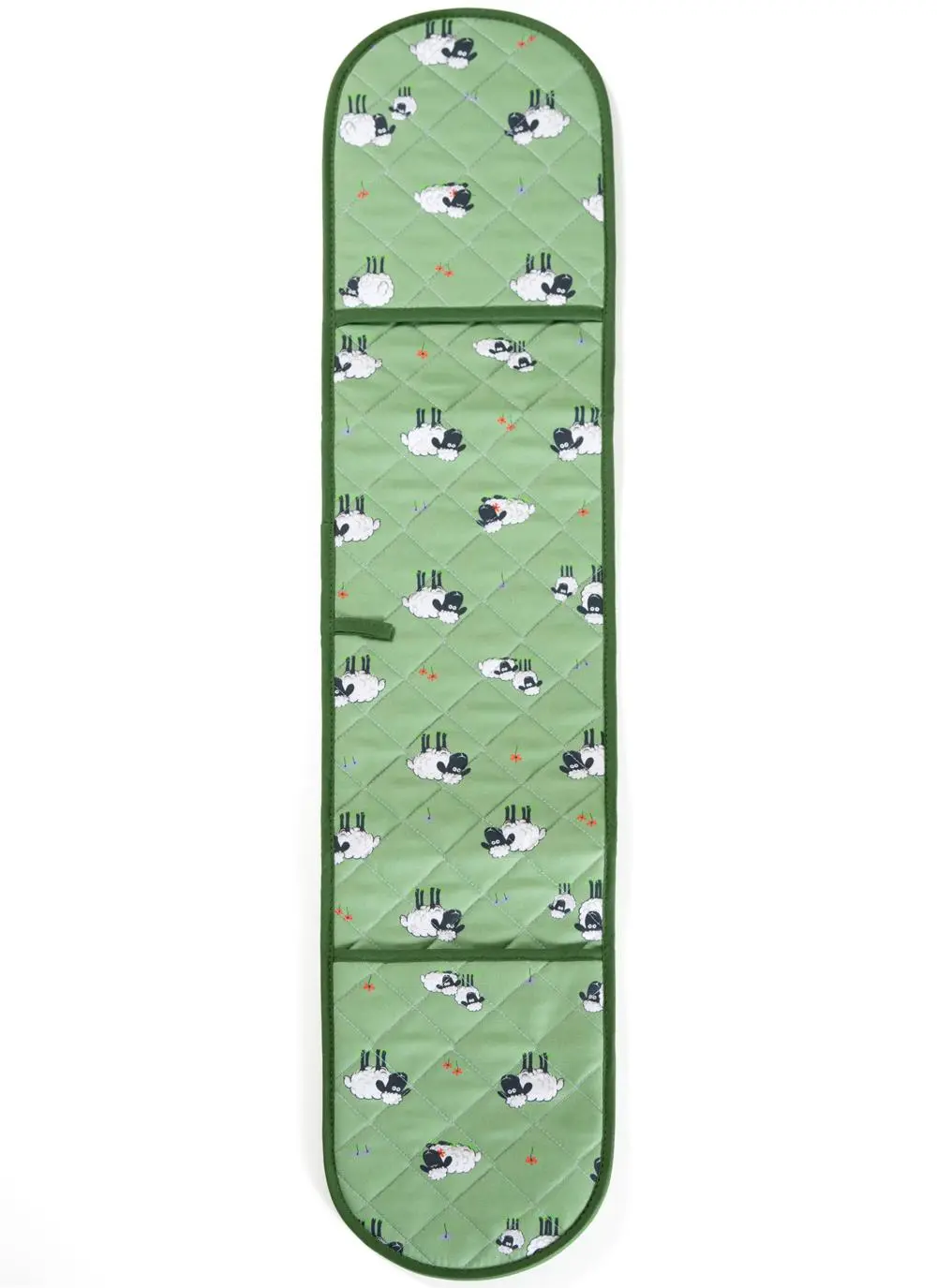 Fluffy Flock Green Double Oven Glove