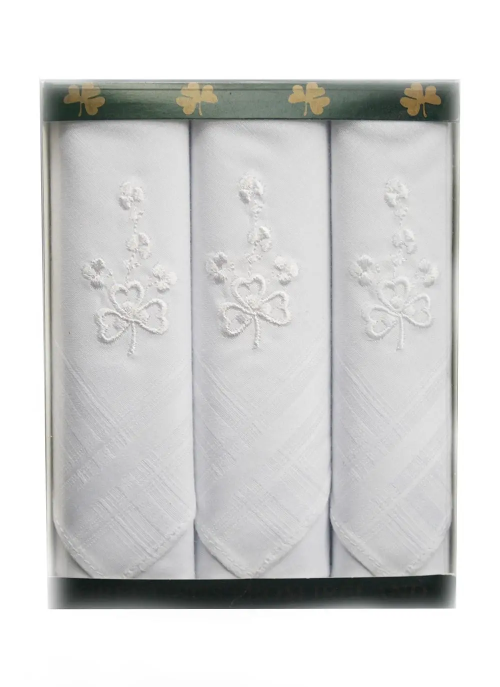 Irish Shamrock Gents Handkerchiefs Set of 3