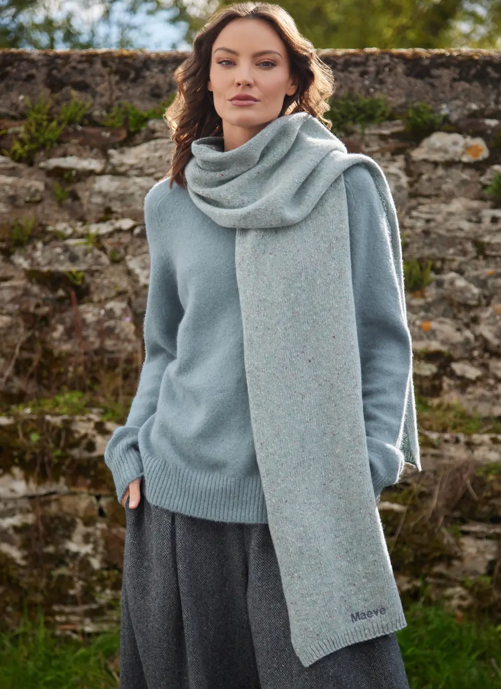 Personalized Cashmere/Wool Donegal Scarf