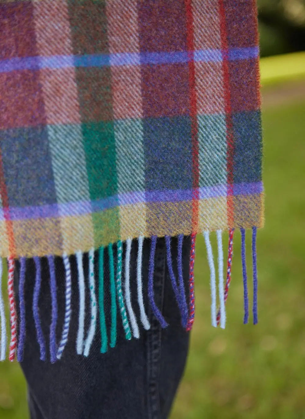 Long Lambswool Fringed Scarf