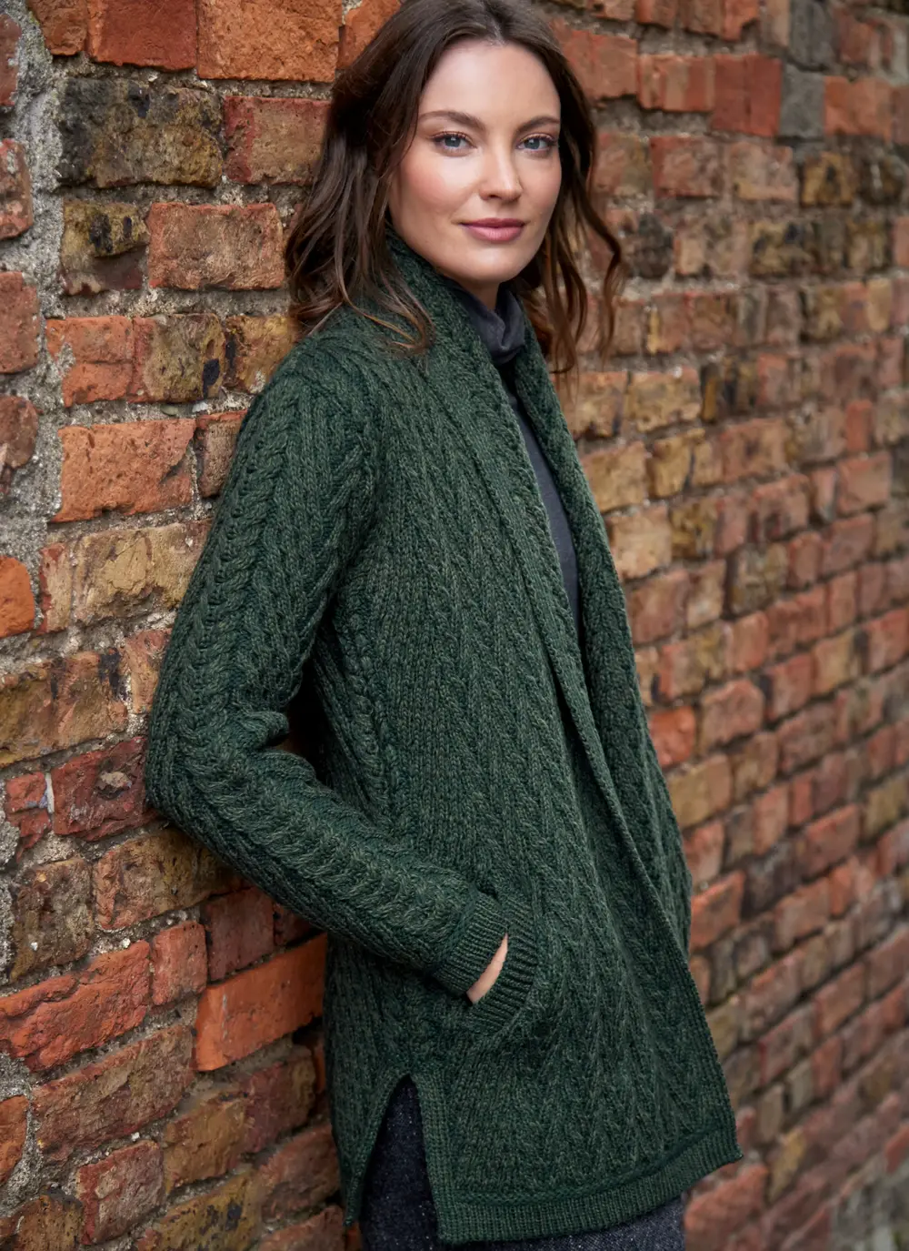 Riona Herringbone Edge to Edge Cardigan