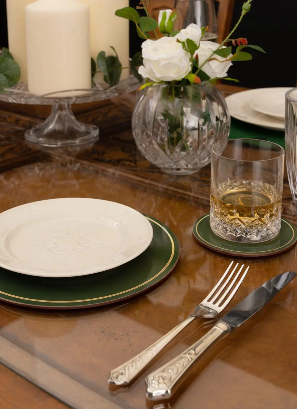 Gold Trim Shamrock Placemats Set of 4