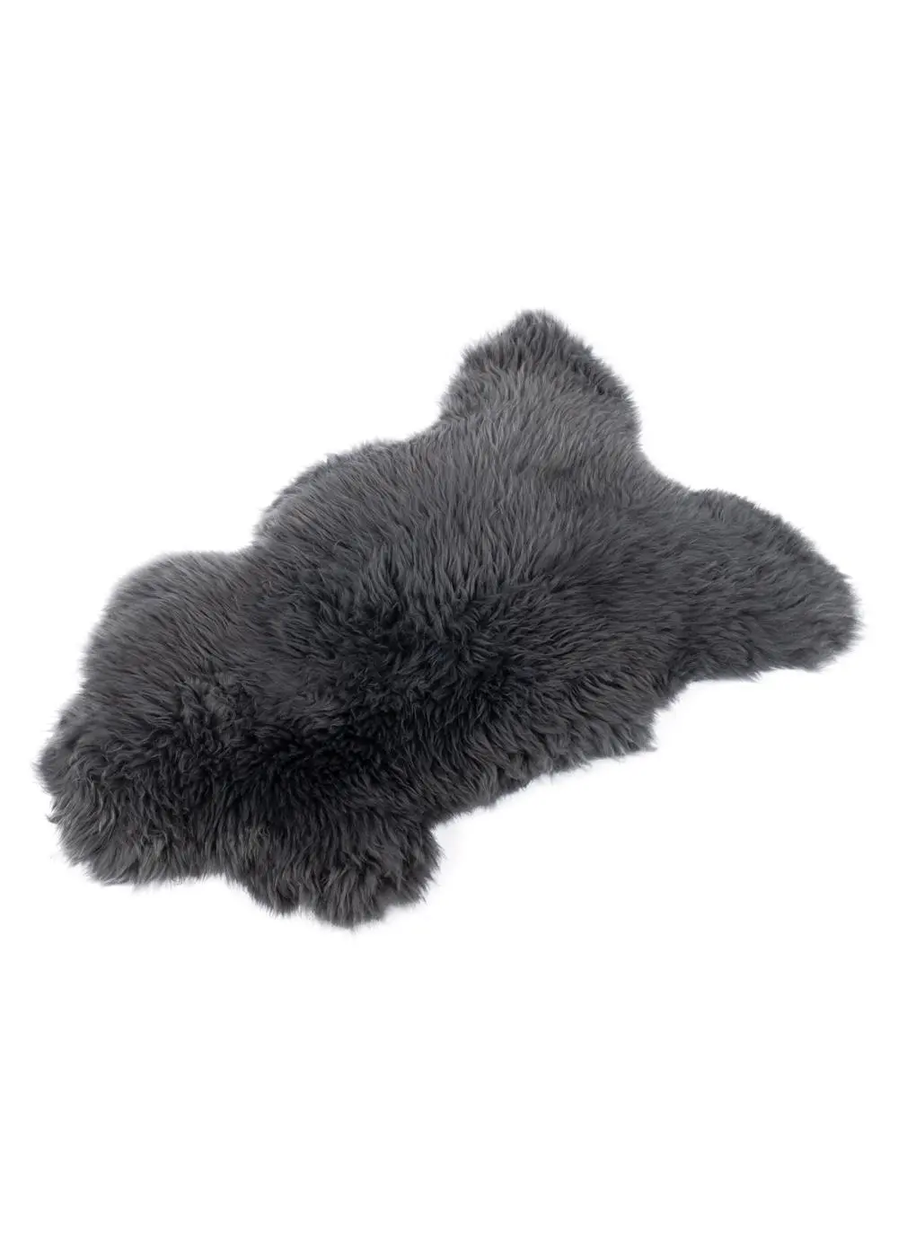 Irish Sheepskin Rug in Dark Grey