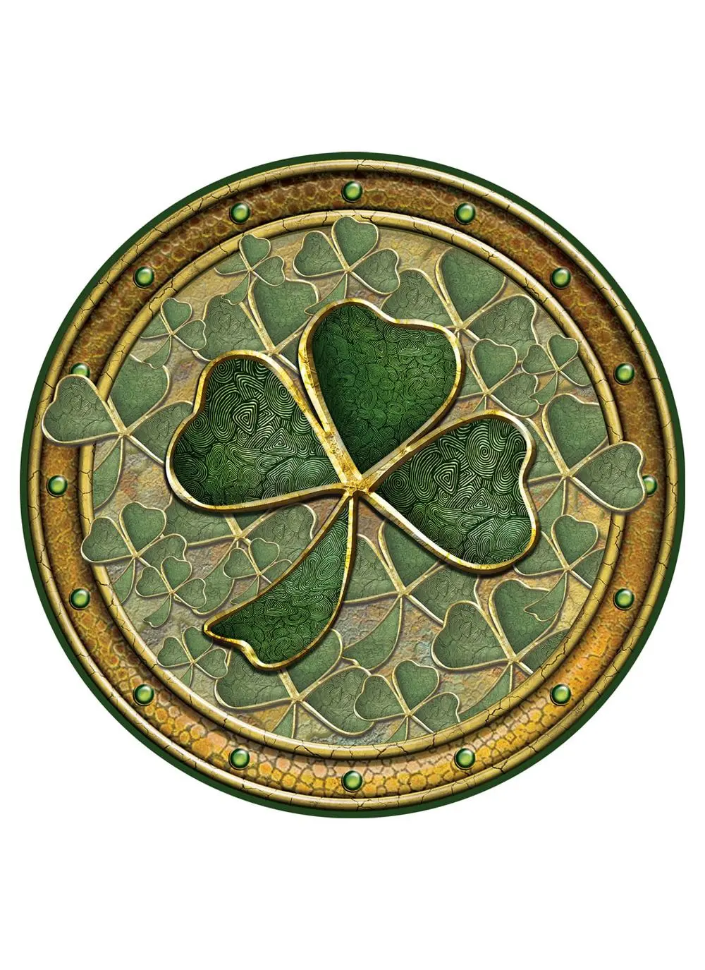 Golden Shamrock Coasters Set of 4