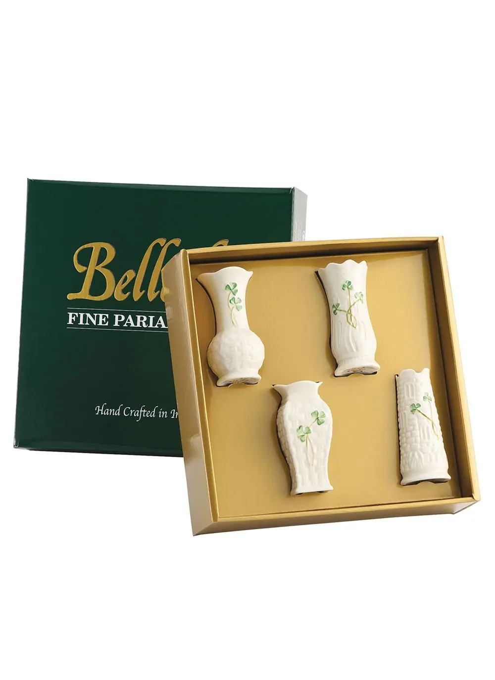 Belleek Set Of Four Mini Vases